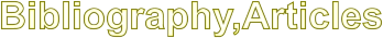 Bibliography,Articles