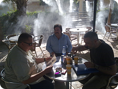 The team in Khartoum - Holger Hengstler, Thomas Popp, Béla Nagy